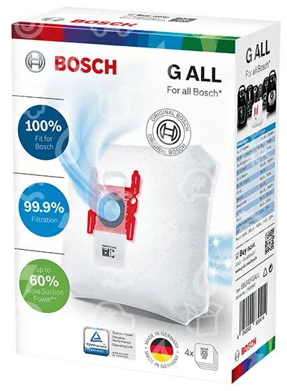 sáčky z mikrovlákna BOSCH, typ G ALL, 4ks, (BBZ41GFALL)